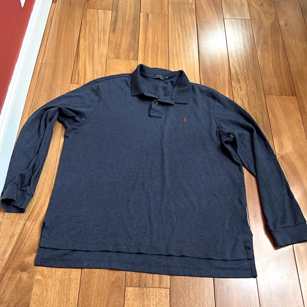 Polo Ralph Lauren long sleeve cotton polo dark gray size XXL